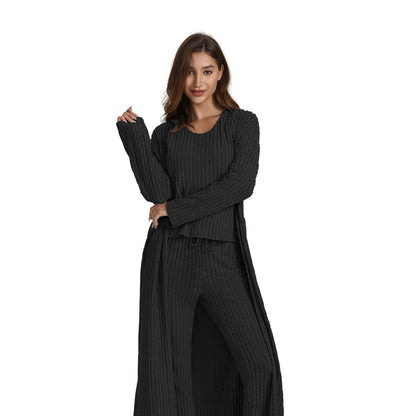 VRCÔMFY Women's 3-Piece Knit Loungewear Set
