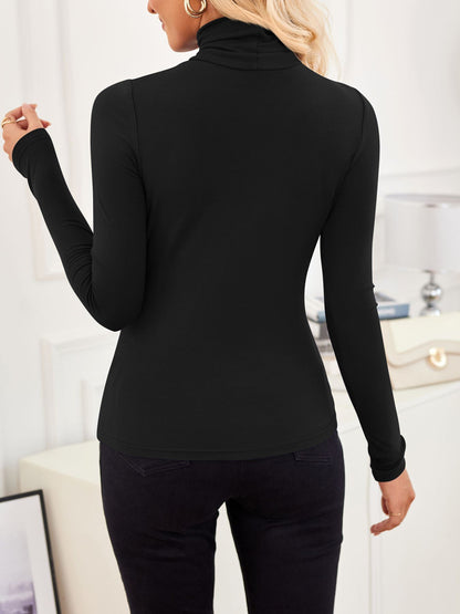 VRCÔMFY Turtleneck Top: Slim, Form-Fitting for Effortless Chic