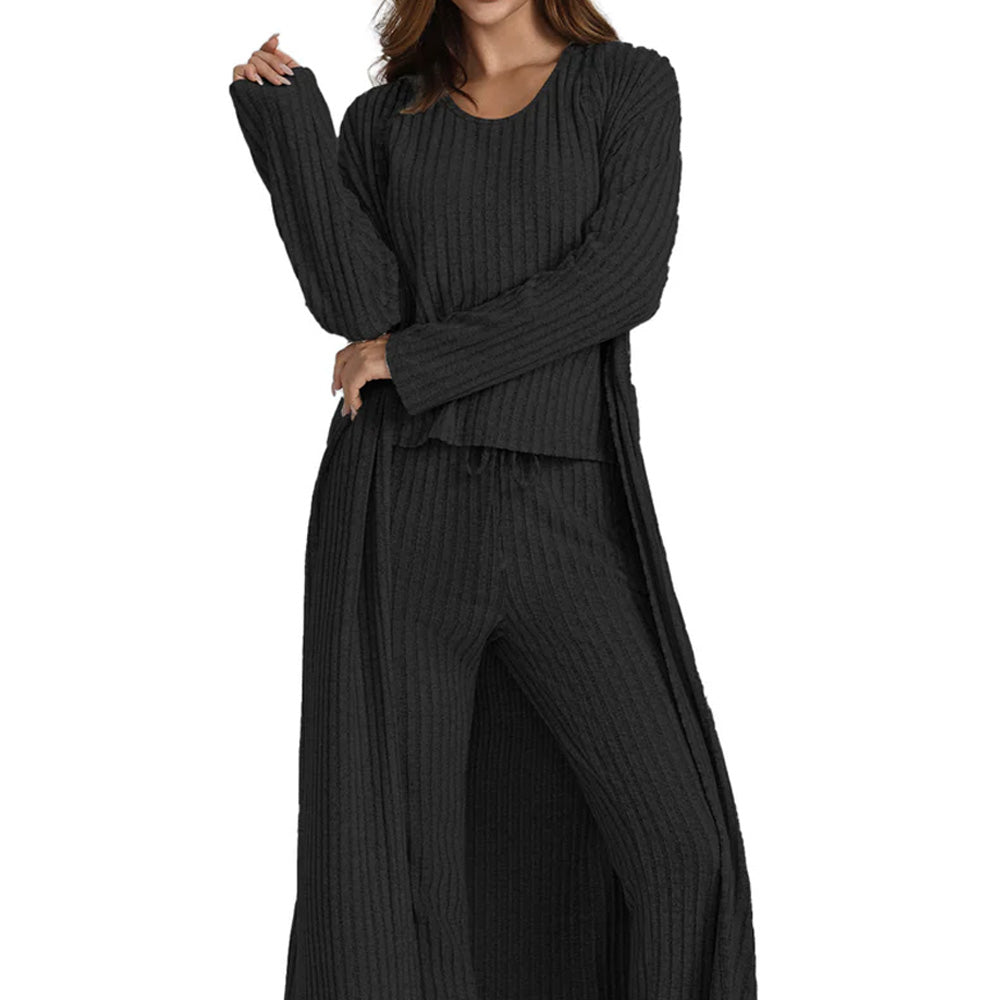 VRCÔMFY Women's 3-Piece Knit Loungewear Set