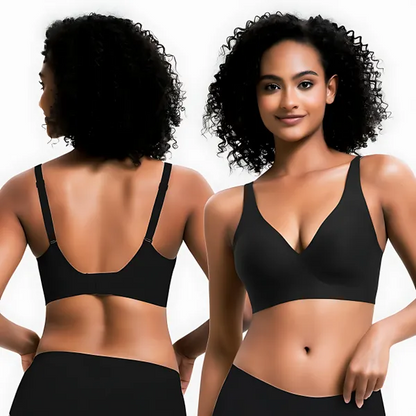 VrC Vivid Bloom V-Neck Wireless Bra - Comfort & Lift for Women (VB)